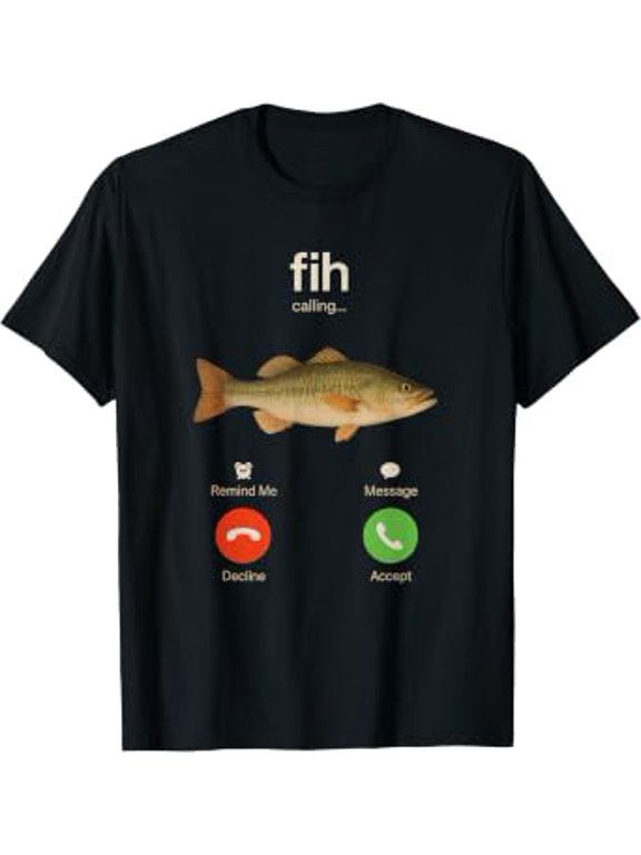 Fih Calling Remind Me Message Decline Accept Phone Call Fish Classic Timeless Theme T-Shirt