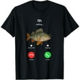 thumbnail image 1 of Fih Calling Remind me Message Decline Accept Phone Call Fish T-Shirt Shirts, 1 of 4