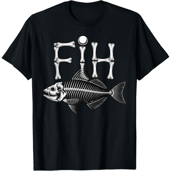Fih Fish Skeleton Meme for Gen Z Humor Lovers T-Shirt TShirt