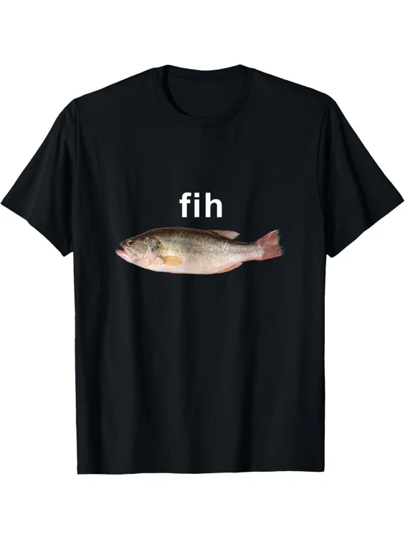 Ă¢â‚¬Å“FihĂ¢â‚¬Â Funny Misspelled Fish Meme, Simple Humor T-Shirt unisex T-Shirt