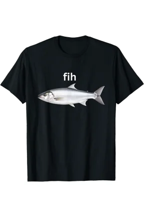 Fih Meme Funny Misspelled Fish Meme Misspelling Brainrot T-Shirt