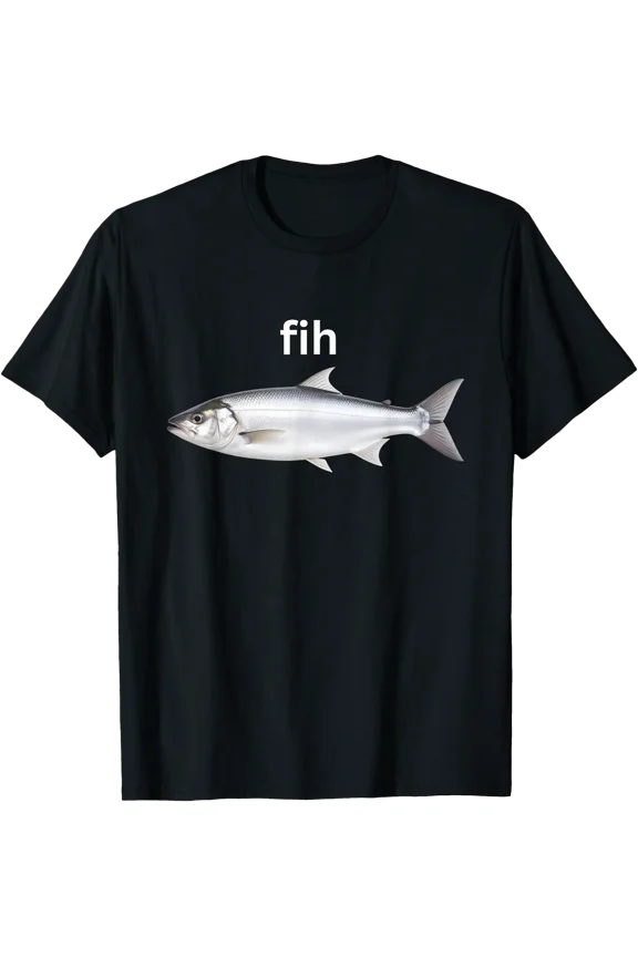 Fih Meme Funny Misspelled Fish Meme Misspelling Brainrot T-Shirt