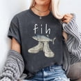thumbnail image 1 of Fih Shoes Fish Funny Misspelled Fish Meme Fih Calling Humor T-Shirt Unisex, Sizes S-5XL, Tbun, 1 of 5
