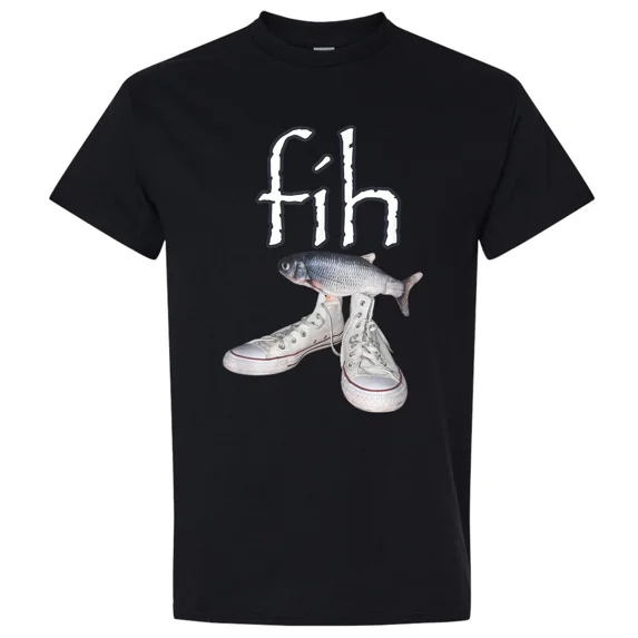 Fih Shoes Fish Funny Misspelled Fish Meme Fih Calling Humor T-Shirt
