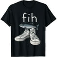 thumbnail image 1 of Fih Shoes Funny Fish Meme Fih Calling Humor Fishing Lovers T-Shirt Tee, 1 of 4