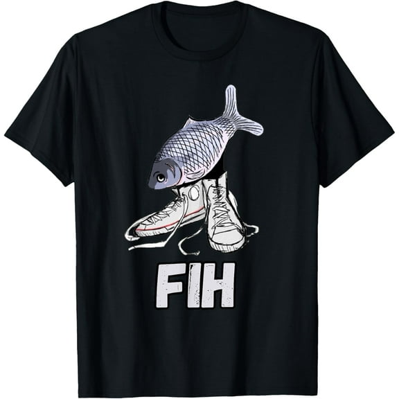 Fih shoes Funny Misspelled Fish Meme Fih Calling Humor T-Shirt TShirt