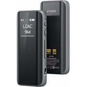 FiiO BTR15 Headphone Amps Bluetooth 5.1 Receiver High Resolution 384K/32Bit Native DSD256 USB DAC Supports LDAC/aptX HD/MQA for Smartphones/PC/Car/Home Audio (Titanium)