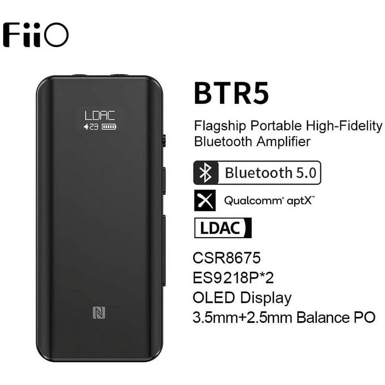FiiO BTR5-384K/32Bit Native DSD256 Hi-Res CSR8675 Bluetooth5.0