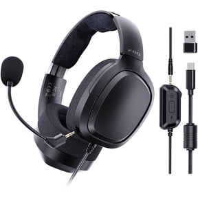 FiiO FG3 Gaming Headset, Dual Dynamic Driver USB Headphones with Detachable ENC Microphone, Virtual 7.1 Surround Sound, Hi-Res DAC, DSP EQ, Compatible with PC, PS5, Xbox & Switch