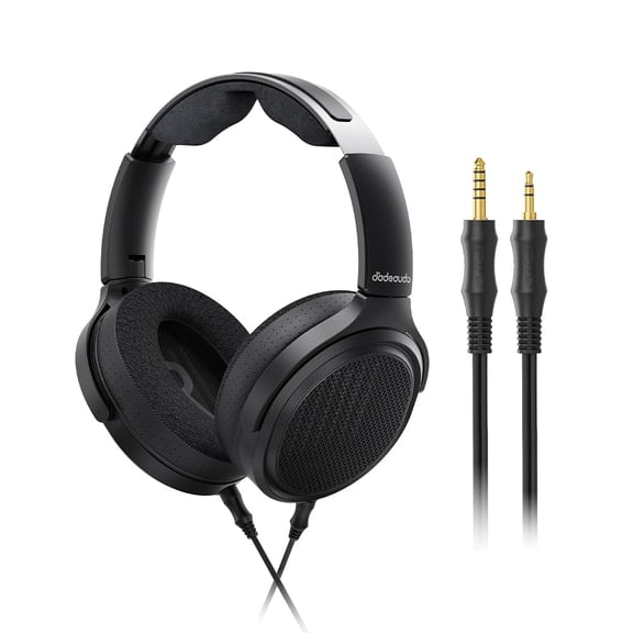 FiiO JT7 Over-Ear Planar Magnetic Headphones, 95x86mm Planar Driver, 3m Ultra-Thin Diaphragm, Foldable Lightweight Design, Detachable 4.4mm/3.5mm Cable for Audiophiles (Black)