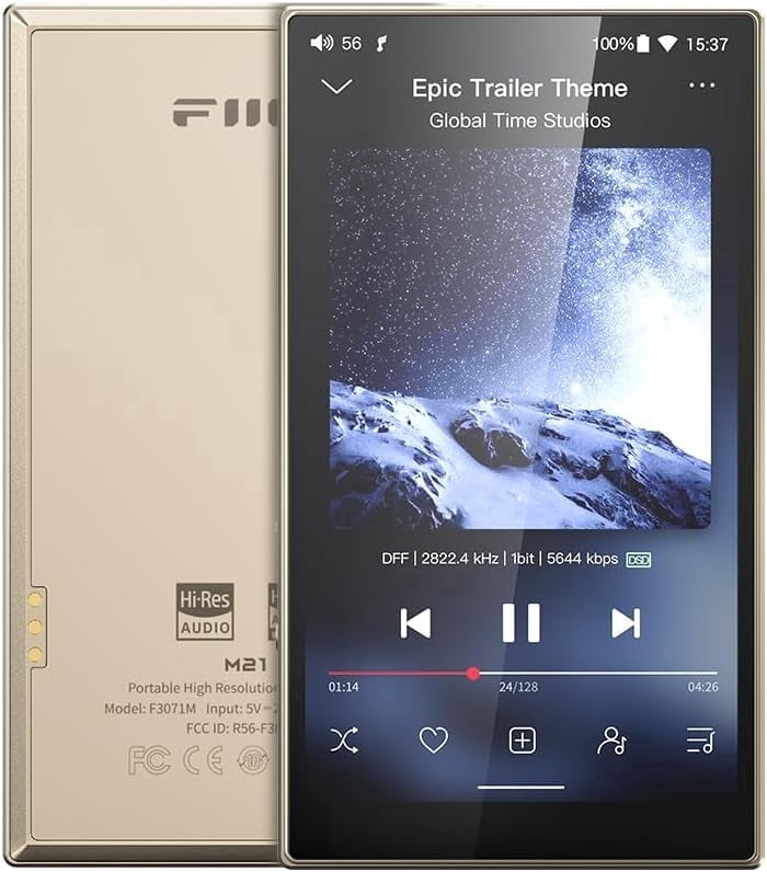 FiiO M21 Titanium Gold Portable Music Player Android 13