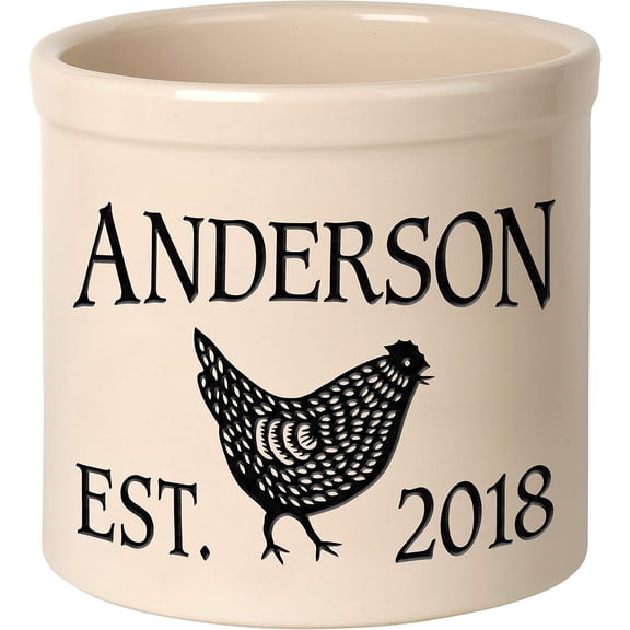 Fiico Personalized 2 Gallon Slow Cooker, Ceramic, Beige