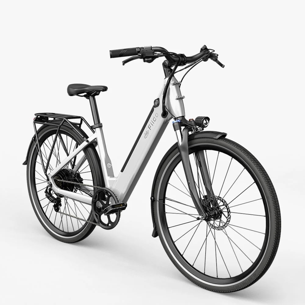 Fiido C11 White City E-bike Class 2 Electric Bike with 10.4Ah Removable Battery Bicycle for Adult