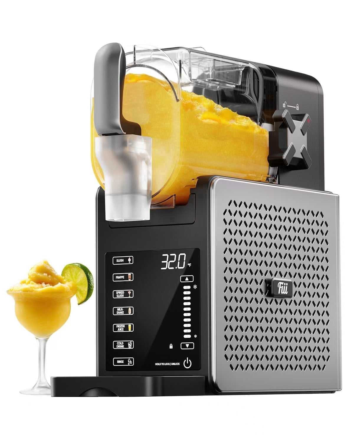 Fiii Slushie Machine 92 oz, Slushy Machine for Home, 6 Preset Programs, Quiet Operation, LED Display, Auto-Clean, No Ice Needed, Perfect for Milkshakes, Margarita Smoothie, Frappes and More