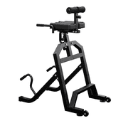Heavy-Duty Roman Chair for Back Hyperextension, Fits 4'8" to 6'6" Heights, 350 lbs Capacity Decompression Bench, 3-Level Adjustable Core Strength Trainer with Built-in Wheels for Home Gym