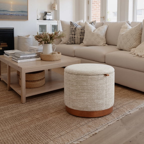 Fije Storage Ottoman Gray Storage, Modern Style, Mdf leg, Plywood, Indoor Living