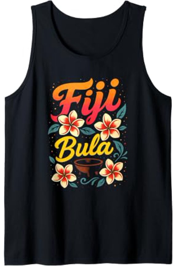 Fiji Bula Tropical Island Vacation Souvenir Tank Top Size S-3XL