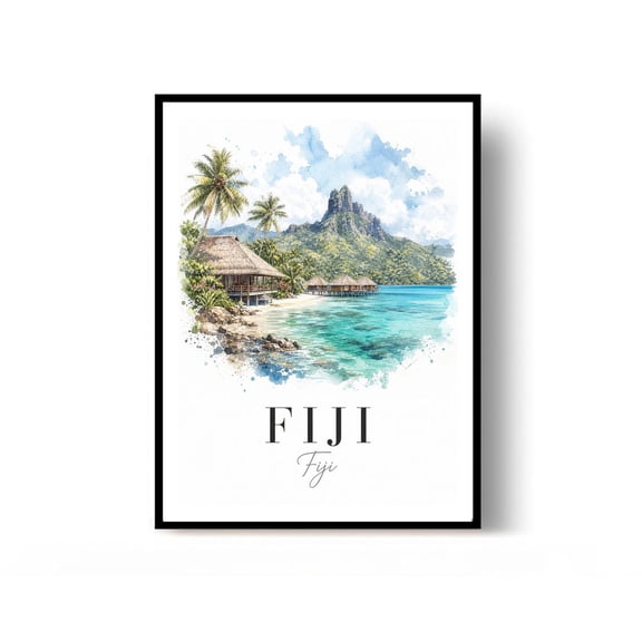 Fiji Fiji Travel Poster Print Wall Decor