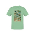 thumbnail image 1 of Fiji Islands Stamp Art Collection Men's T-shirt, 1 of 3