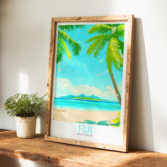 Fiji Islands Travel Caribbean Wall Art The Perfect Gift And A Lasting Travel Memory Art Print
