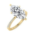thumbnail image 1 of Fiji - Moissanite Marquise Cut Lab Diamond Engagement Ring with Sidestones, 1 of 4