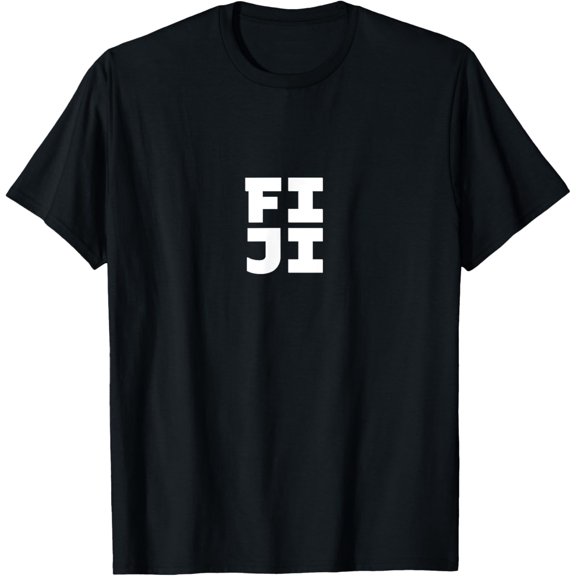 Fiji Souvenir - Fijian Pride Letter Box Word Art T-Shirt men and women can wear, black, white, gifts