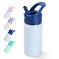 thumbnail image 1 of Fijinhom 12oz Kids Water Bottle with Straw, Stainless Steel, BPA-Free, Leak-Proof, Vacuum Insulated for School or Travel,Blue, 1 of 7