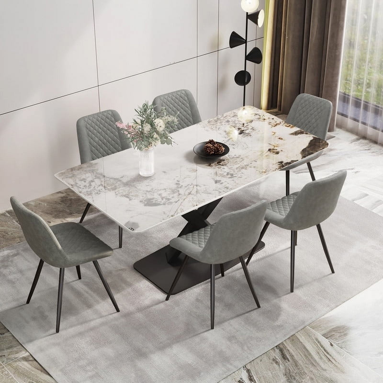 Fijinhom Dining Chairs Set of 6 Modern Upholstered Dining Table Chairs ...