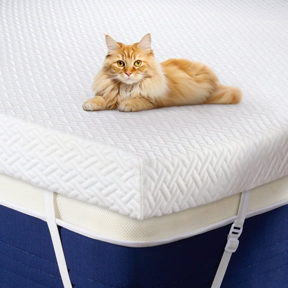 Fijinhom Full Size 3 Inch Gel-Infused Memory Foam Mattress Topper, Pressure Relief, Cooling Comfort, CertiPUR-US Certified
