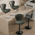 thumbnail image 1 of Fijinhom Modern Adjustable Bar Stools Set of 4 - Swivel Counter Height Stools with PU Leather Upholstery and Footrest for Kitchen Island and Home Bar, 1 of 6