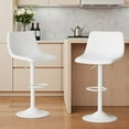 thumbnail image 1 of Fijinhom Modern Adjustable Bar Stools Set of 4, Swivel PU Leather Counter Height Chairs with Back for Kitchen Island,White, 1 of 8