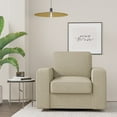 thumbnail image 1 of Fijinhom Swivel Accent Chair, Cozy Linen Reading Chair for Adults, Comfy Single Sofa Chair with Extra Wide Armrests, Mid-Century Modern Arm Chair for Living Room, Bedroom, Office, 1 of 6