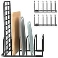 thumbnail image 1 of Fikoksol Cutting Board Organizer,  2Pcs Black Cutting Board Holder Rack Baking Cookie Pan Sheets Cooling Small Racks Storage Stand for Kitchen Cabinet Countertop Bakeware Organizer, 1 of 6