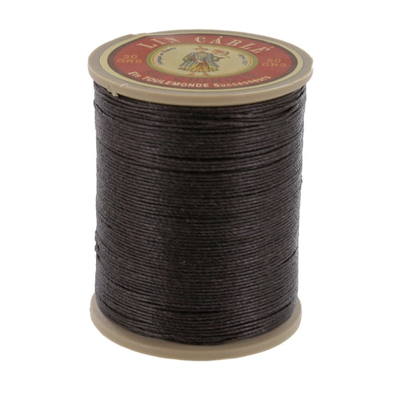 Fil Au Chinois Lin Cable, Waxed Linen Thread, Dark Brown (901)