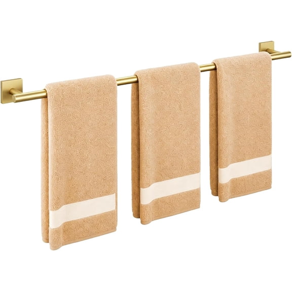 Fil-Fresh Brushed Gold Towel Bar, 32-Inch Wall Mounted Towel Rack, Heavy Duty Stainless Steel Towel Holder, Rustproof Bath Towel Rod for Bathroom, Home & Apartment Essentials