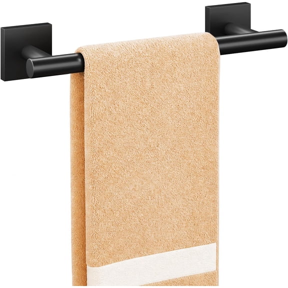 Fil-Fresh Matte Black Towel Bar, 11-Inch Wall Mounted Towel Rack, Heavy Duty Stainless Steel Towel Holder, Rustproof Bath Towel Rod for Bathroom, Home & Apartment Essentials