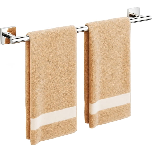 Fil-Fresh Polished Chrome Towel Bar, 26-Inch Wall Mounted Towel Rack, Heavy Duty Stainless Steel Towel Holder, Rustproof Bath Towel Rod for Bathroom, Home & Apartment Essentials