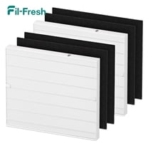 Fil-fresh 2-Pack Airmega AP-1512HH Replacement Filter for Coway Air Purifier, H13 True HEPA & Activated Carbon Filter
