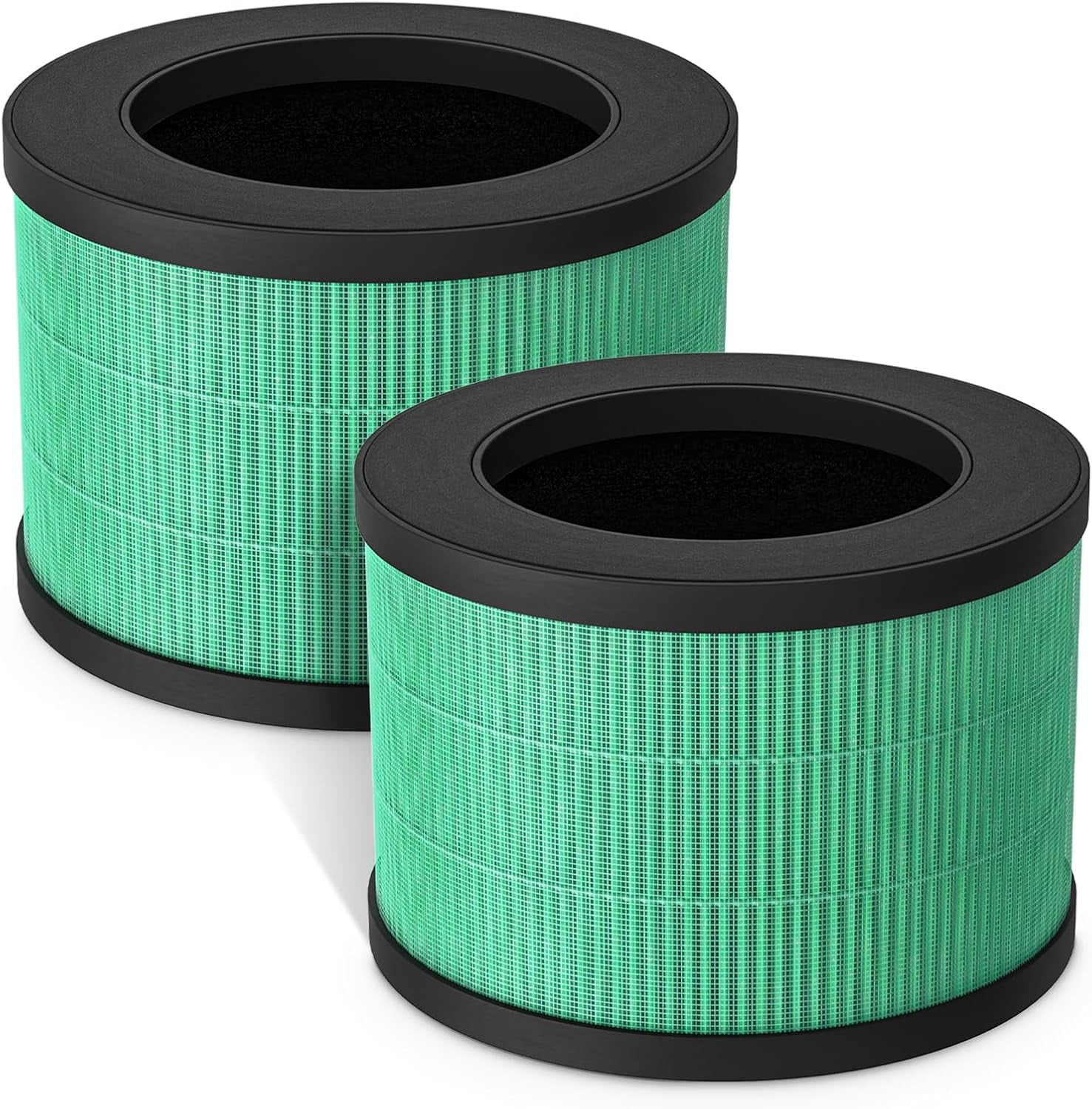 Fil fresh 2-Pack H13 True HEPA Air Purifier Filter, 4-in-1 Replacement Filter Compatible with AROEVE MK01/MK06, ToLife TZ-K1, POMORON MJ001H, Kloudi DH-JH01, Intelabe EPI080/EP1080, Elechomes EPI081/