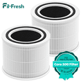 thumbnail image 1 of Fil-fresh 2-Pack H13 True HEPA Core 300 Replacement Filter White, Compatible with LEVOIT Core 300/Core300S, Replaces Core300-RF, 3-Stage Filtration with Activated Carbon for Allergens, Dust, Smoke &, 1 of 14