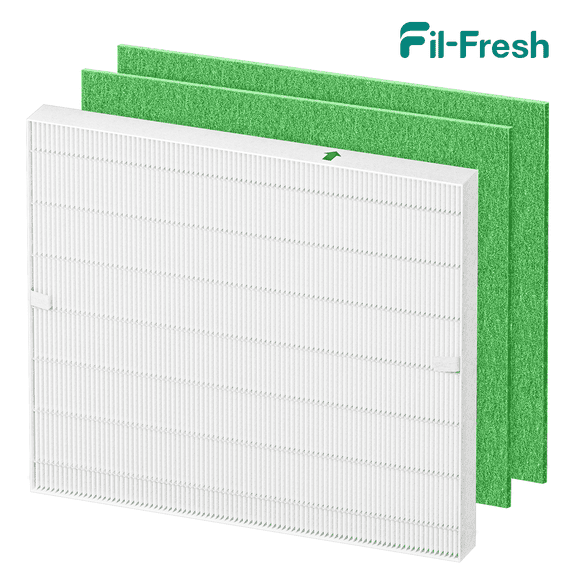 Fil-fresh AP-1512HH Replacement Filter 3-Pack for Coway Airmega Air Purifier - Fits AP-1512HH & 200M (AP-1518R), H13 Grade Filter with Green Activated Carbon Pre-Filters, Fresh Scent