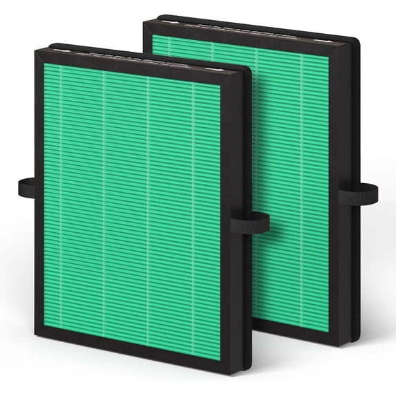 Fil-fresh MK04 Air Purifier Filter 2-Pack, H13 HEPA 4-in-1 with Activated Carbon, Compatible with MK04/MG04JH/MK04LX Models, Pet Dander Dust Smoke Pollen