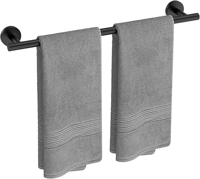 Fil-fresh Matte Black Towel Bar, 24-Inch Towel Rack for Bathroom Wall Mounted, Thicken SUS304 Stainless Steel Towel Rod Modern Home Decor