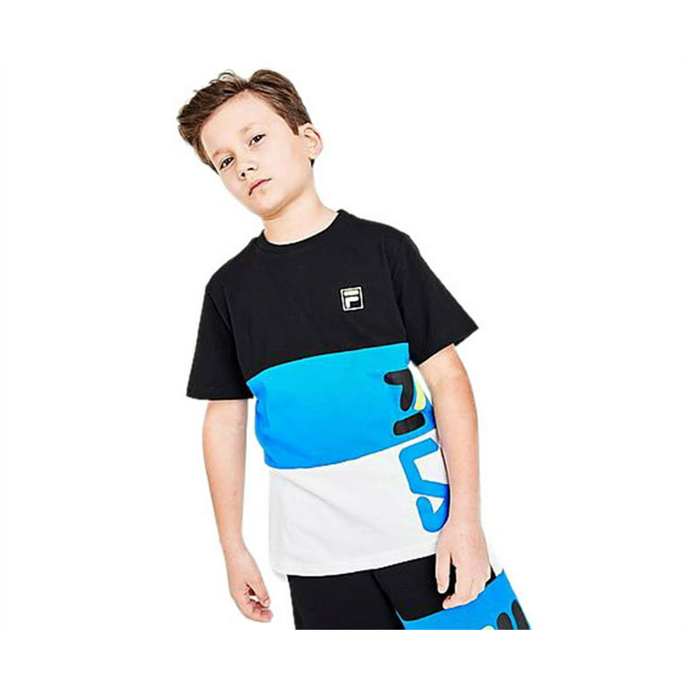 Fila Alfredo Boys Active Shirts & Tees Size M, Color: Blue/Black