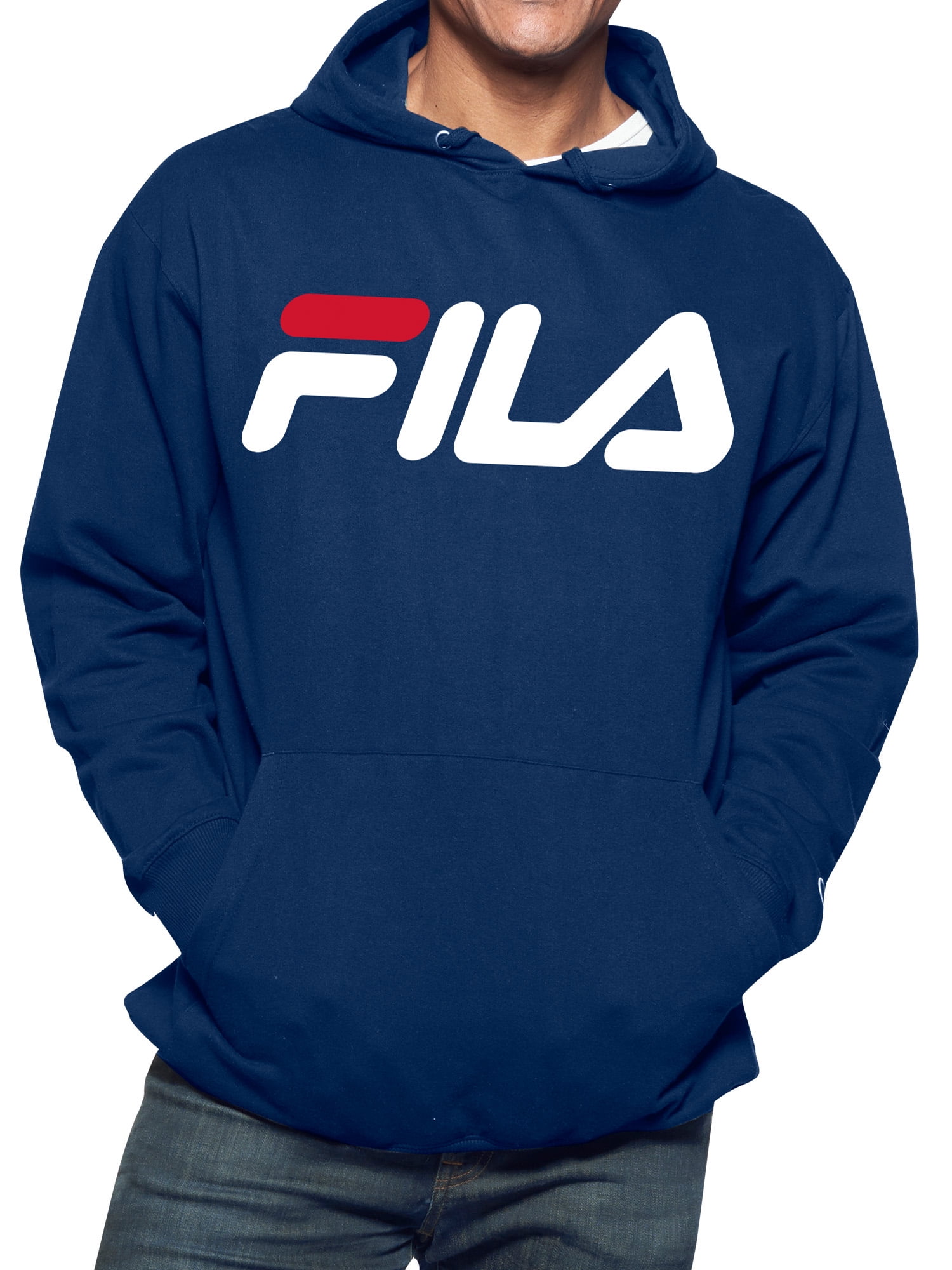 Fila Big & Tall Men's Classic Hooded fleece sweatshirt with Graphic ...