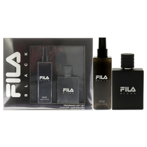 Fila Black Cologne and Body Spray for Men, 2 pc Mens Cologne Gift Set