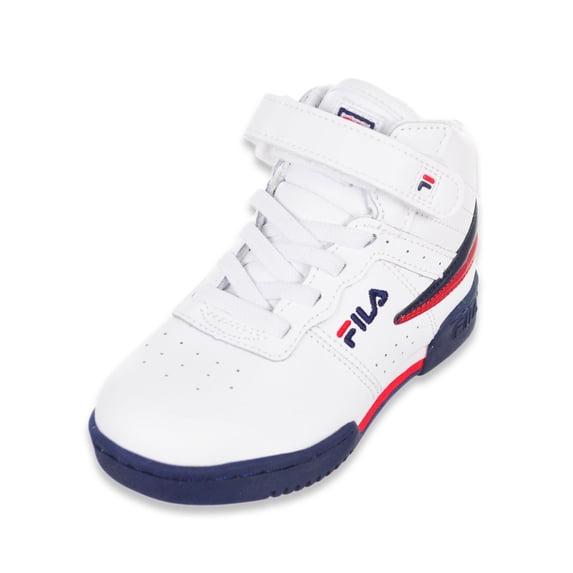 Fila Boys' Heritage Mid-Top Sneakers - white/navy/red, 7 toddler
