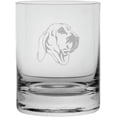 thumbnail image 1 of Fila Brasileiro Brazilian Mastiff Dog Themed Etched 11oz Crystal Rocks Whisky Glass, 1 of 1