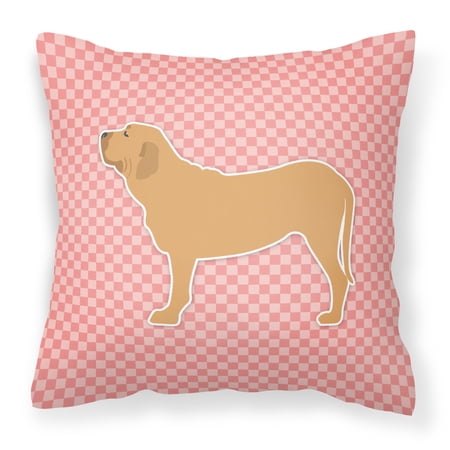 Fila Brasileiro Checkerboard Pink Fabric Decorative Pillow