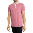 thumbnail image 1 of Fila Classic Vintage Striped Polo Shirt, Pink, 1 of 5